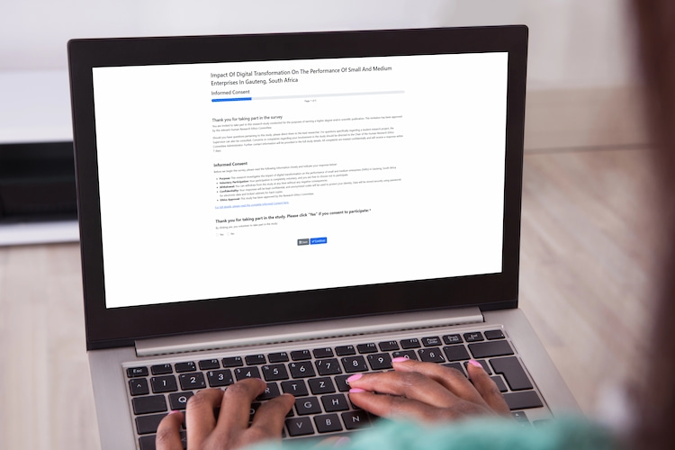 A professional researcher looking at a professional survey